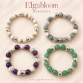 Bracelet élastique Améthyste ou Labradorite ou aventurine verte ou agate rivière