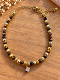 Bracelet œil de tigre doré – Soléa