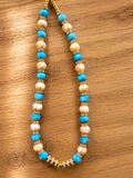 Collier femme Jade vert naturel ou bleu et beige ou noir et lilas