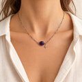 Collier Étoile Violette – Améthyste et acier inoxydable 316L