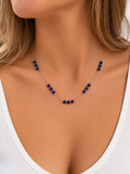 Collier Azur – Lapis-lazuli naturel – Acier inoxydable 316L – Collier fin femme