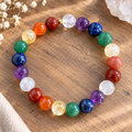 Bracelet Harmonie – 7 chakras – Pierres naturelles 8 mm – Bracelet élastique unisexe