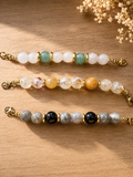 module doré interchangeable en pierre NATURELLE uniquement pour collier Elgabloom vendu sans chaine