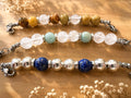 module argenté interchangeable en pierre NATURELLE uniquement pour collier Elgabloom vendu sans chaine