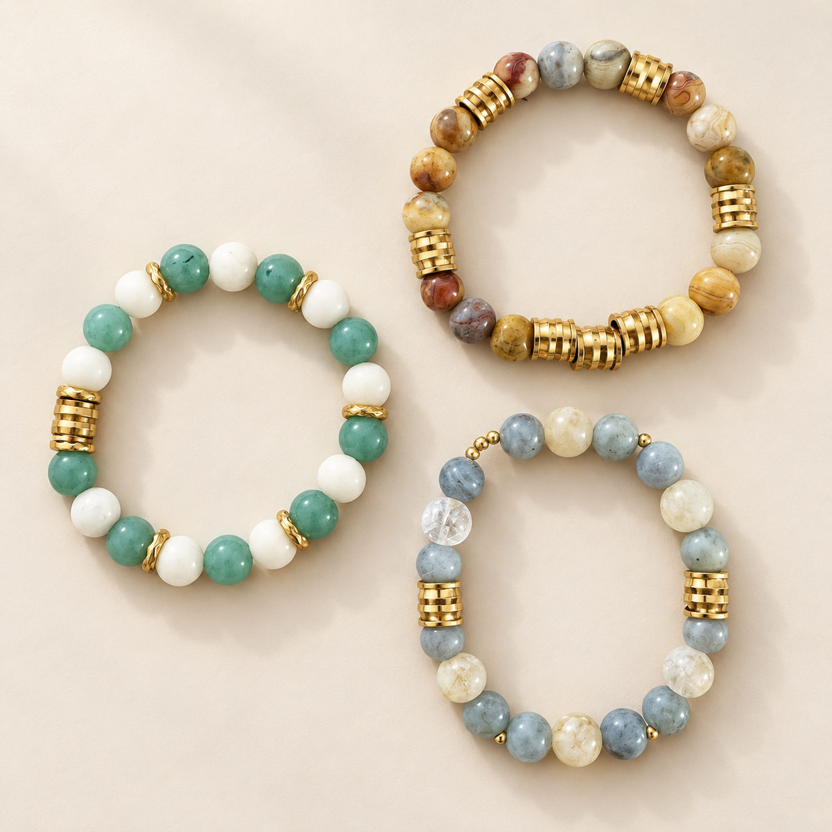 Bracelets pierres naturelles - 3 au choix