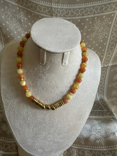 Collier femme vert ou noir ou orange