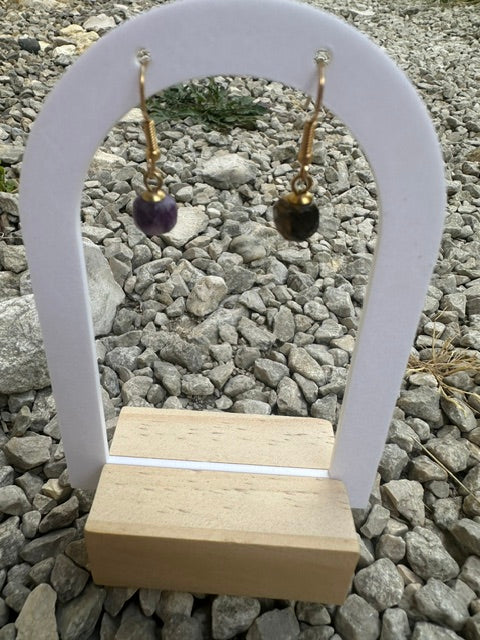 boucle d'oreille pierre naturelle