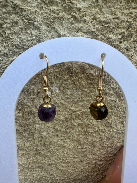 boucle d'oreille pierre naturelle