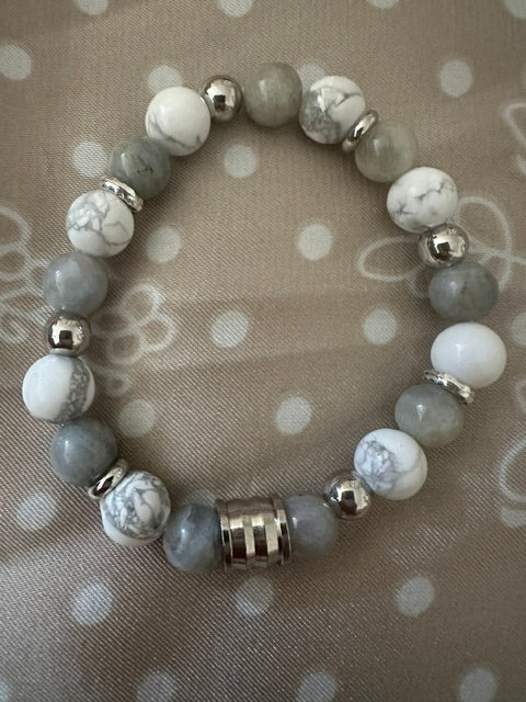 Bracelet élastique Améthyste ou Labradorite ou aventurine verte ou agate rivière