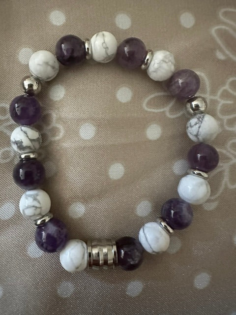 Bracelet élastique Améthyste ou Labradorite ou aventurine verte ou agate rivière