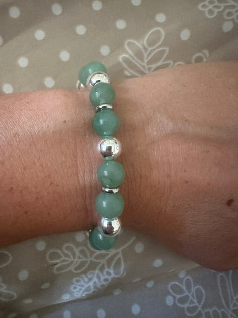 Bracelet élastique Améthyste ou Labradorite ou aventurine verte ou agate rivière