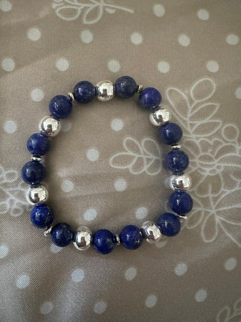 Bracelet véritable pierre de haute qualité Lapis lazuli ou calcite ou béryls