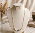 Collier en acier inoxydable et pierres naturelles