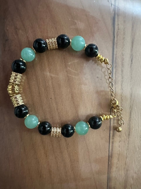 Bracelet full pierre naturelle Obsidienne ou lapis lazuli ou amazonite ou cornaline