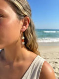 Boucle d'oreille en cornaline du Botswana citrine naturelle hématite 2 modéles au choix